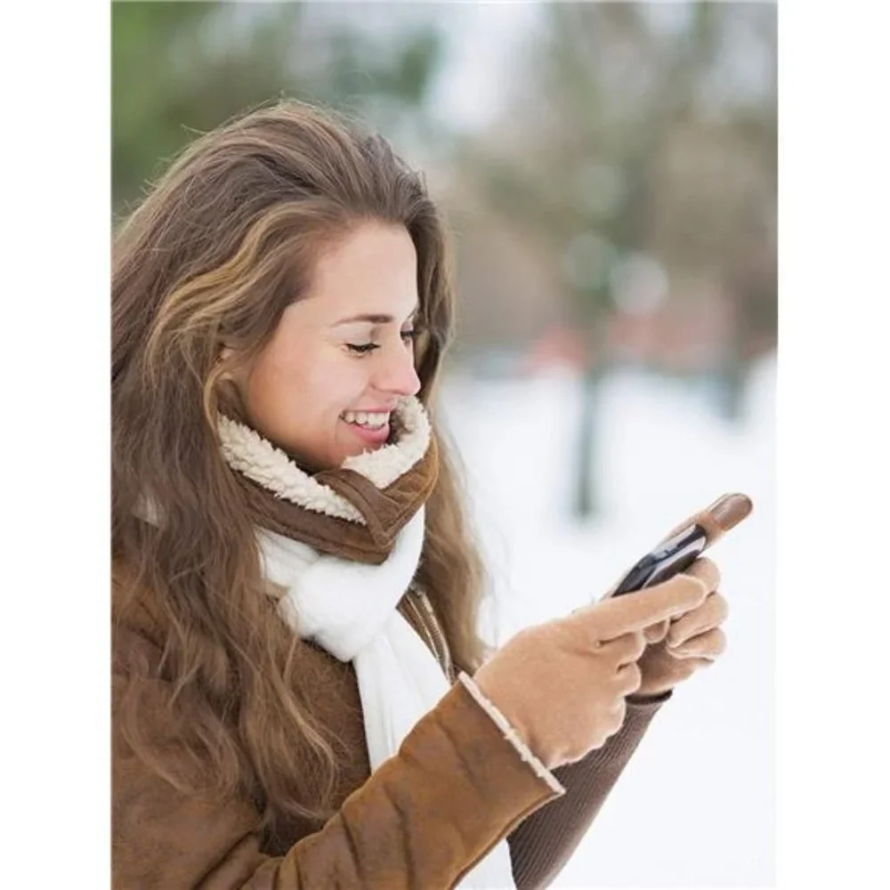 3 Pairs Women Winter Gloves Warm Touchscreen Gloves Windproof